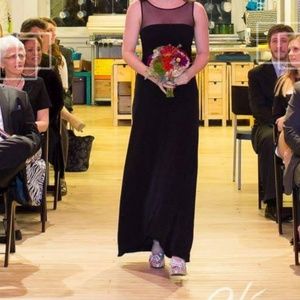 Calvin Klein black floor length gown